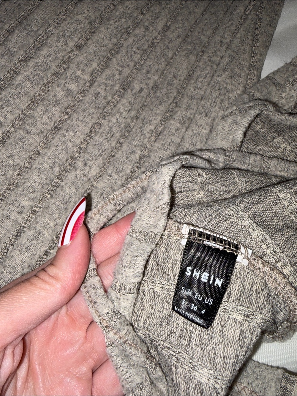 SHEIN Ribbed Knit Two-Piece Set - Picture 2 of 2